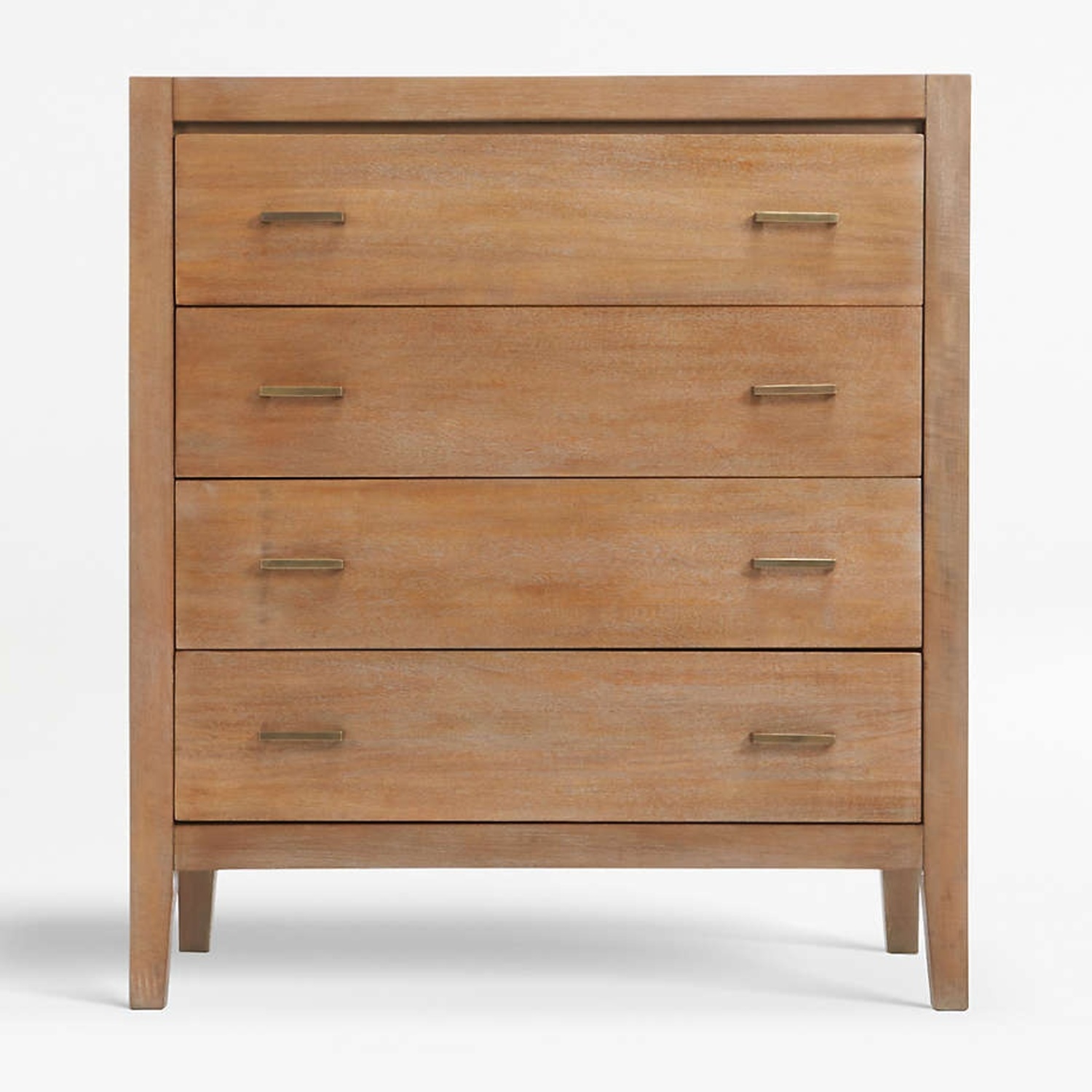 Crate & Barrel Dawson Light Brown Wood 4-Drawer Chest - image-6