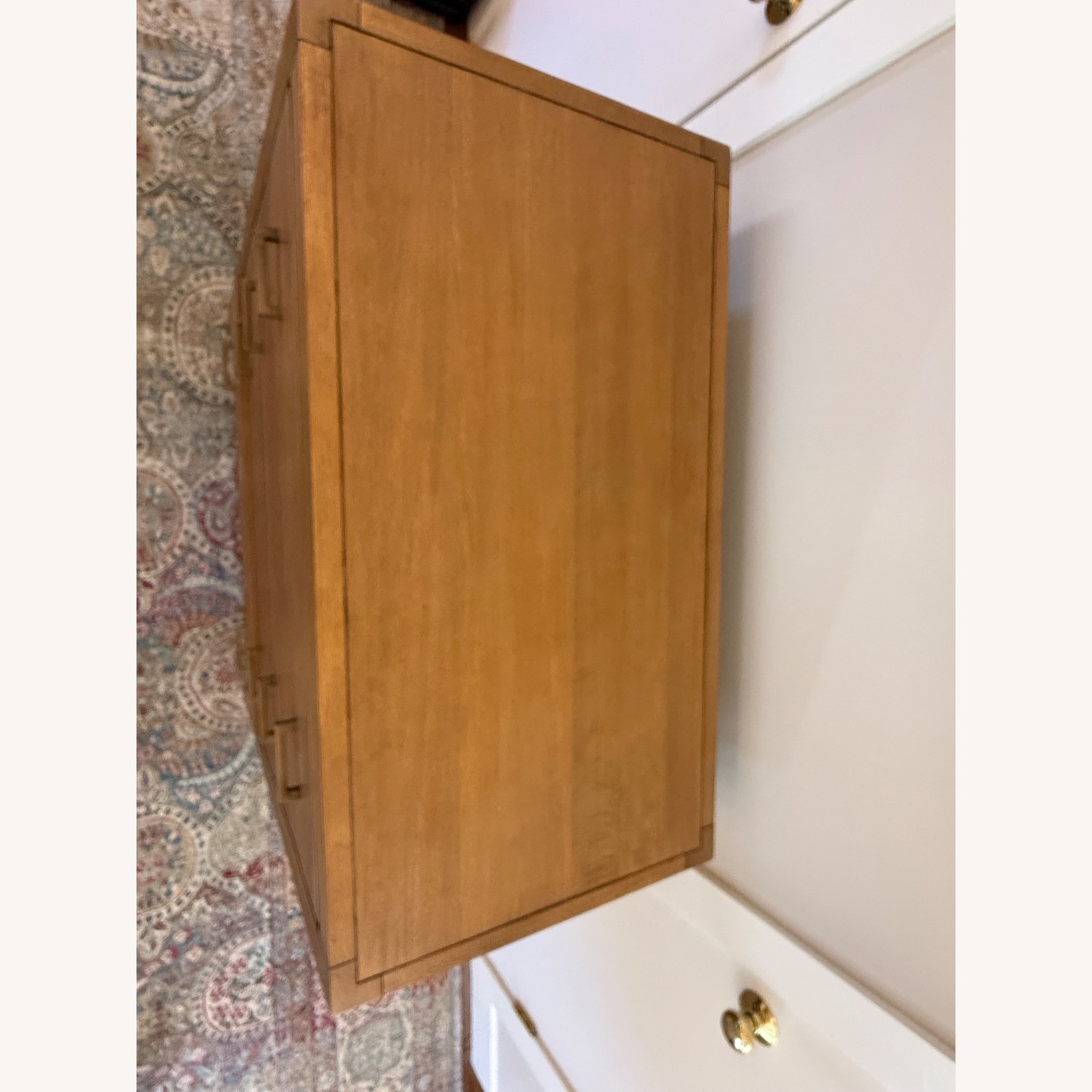 Crate & Barrel Dawson Light Brown Wood 4-Drawer Chest - image-3