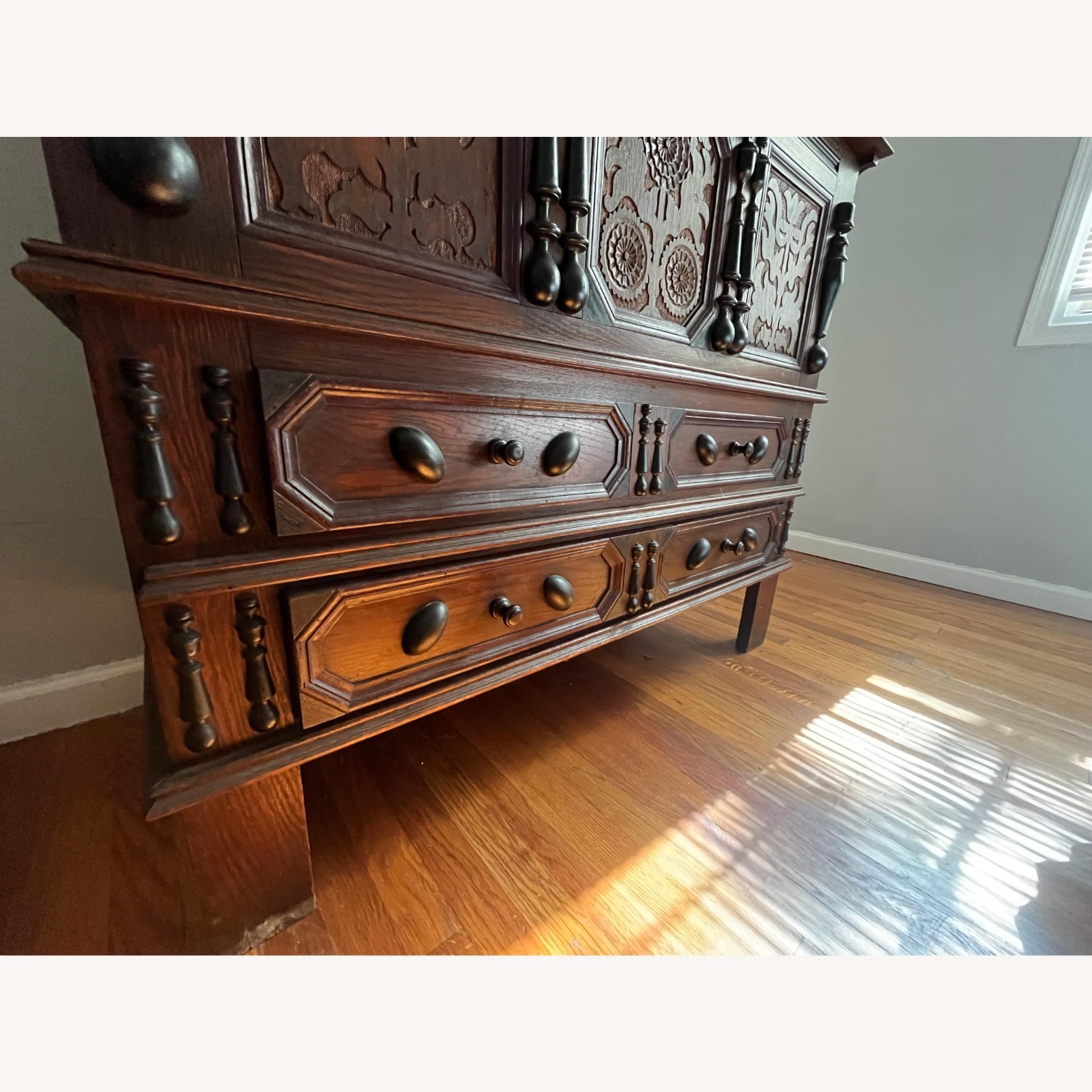Vintage/Antique Dark Brown Wood Chest - image-3