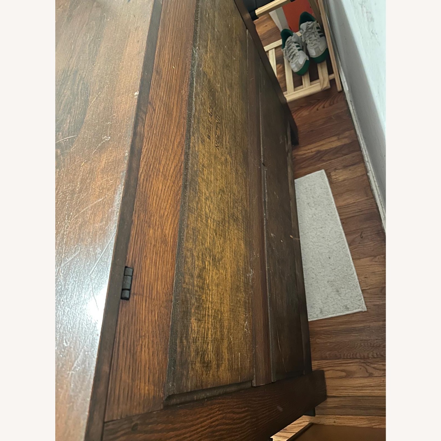 Vintage/Antique Dark Brown Wood Chest - image-12