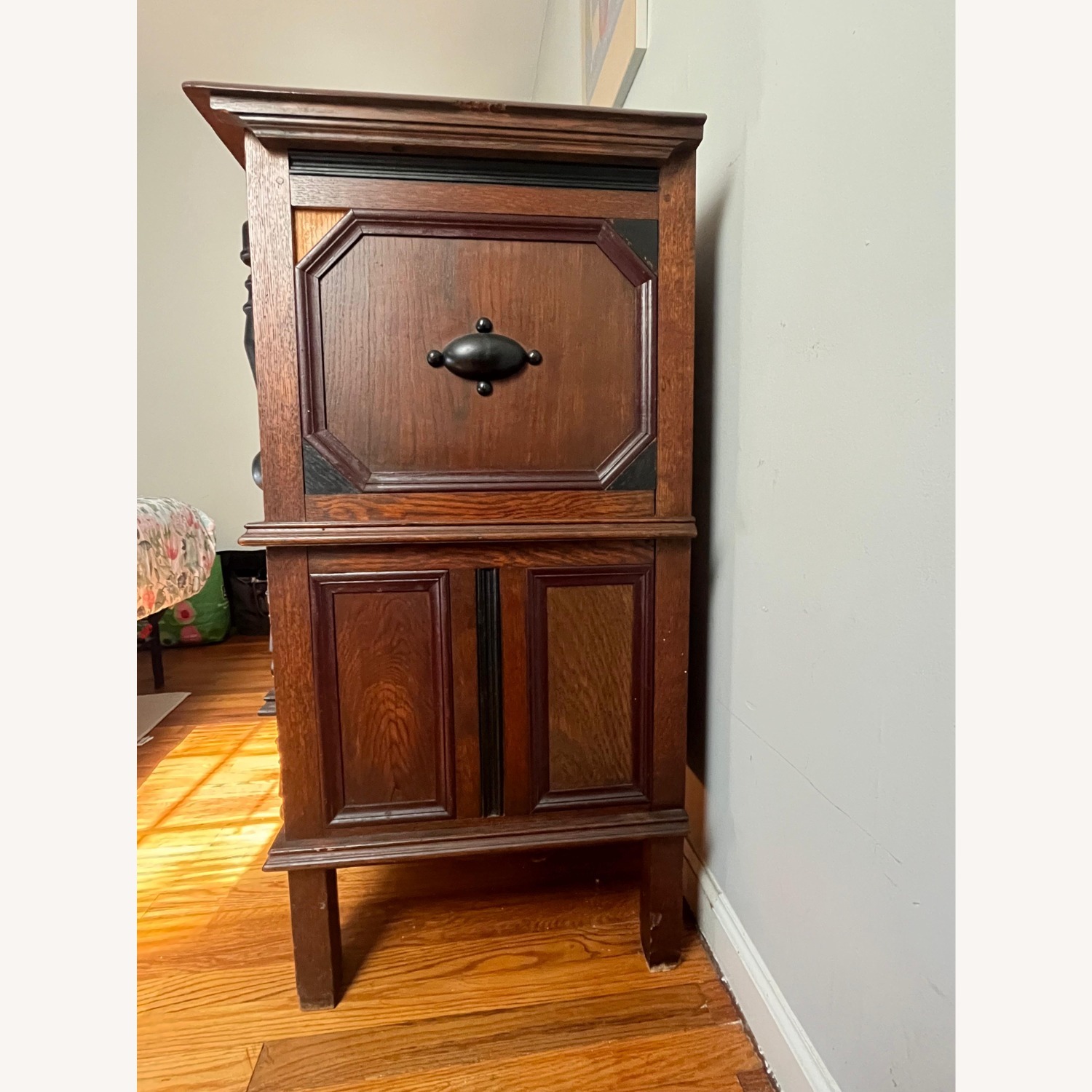 Vintage/Antique Dark Brown Wood Chest - image-10