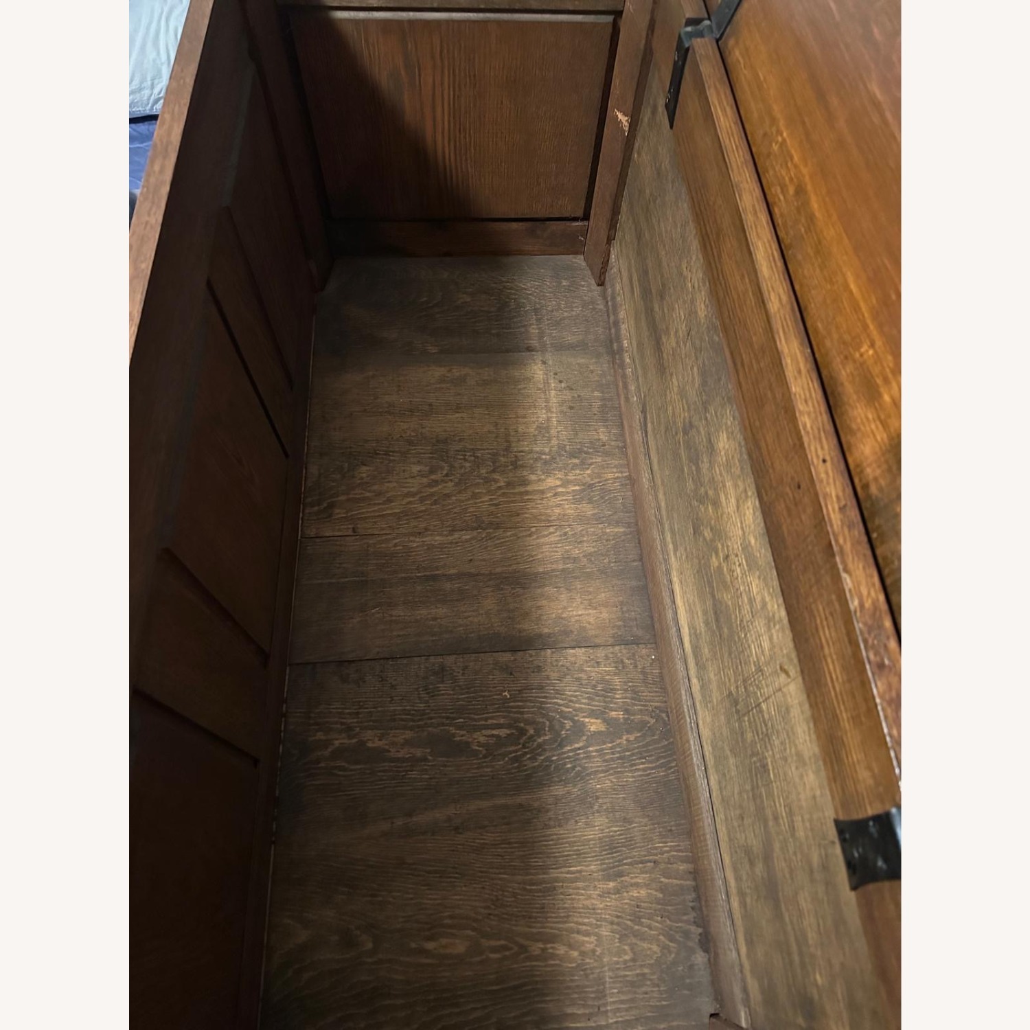 Vintage/Antique Dark Brown Wood Chest - image-6