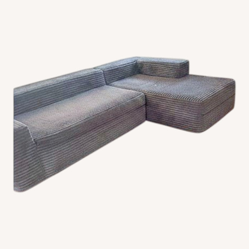 Used Dark Gray Fabric 2 Piece Sectional for sale on AptDeco