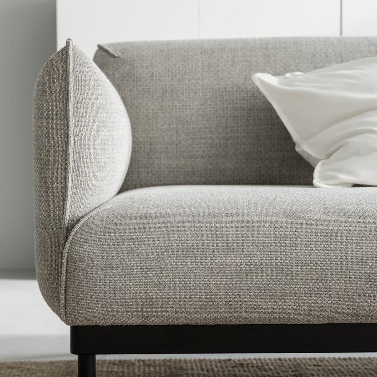 IKEA Applaryd Light Gray Fabric Sofa - image-8