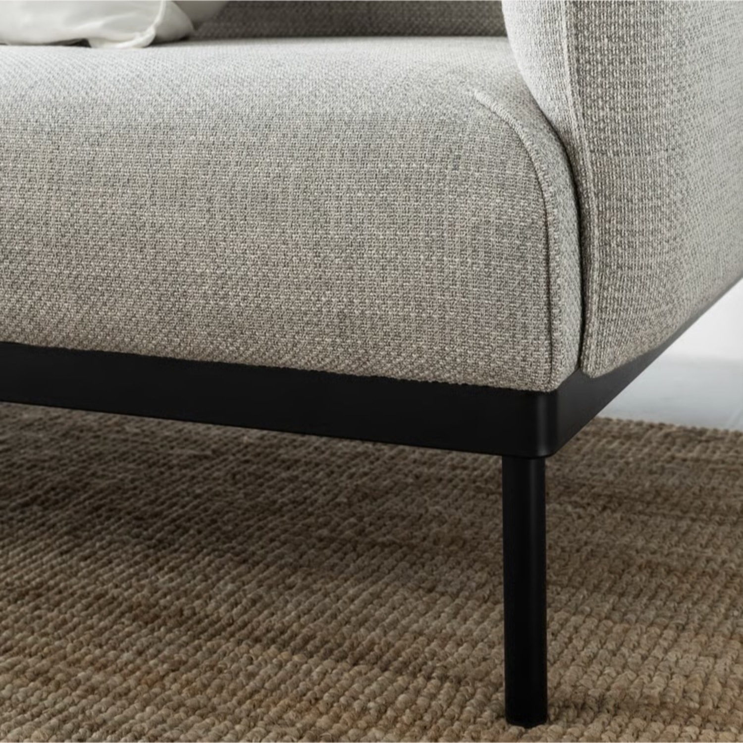 IKEA Applaryd Light Gray Fabric Sofa - image-9