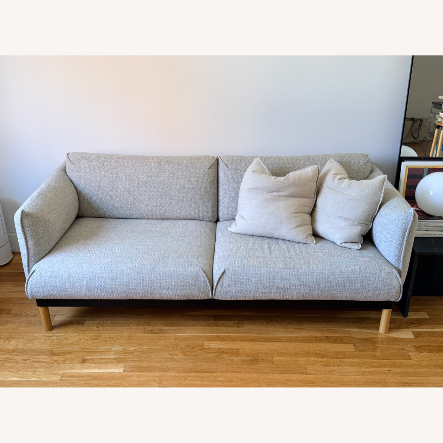 IKEA Applaryd Light Gray Fabric Sofa - image-5