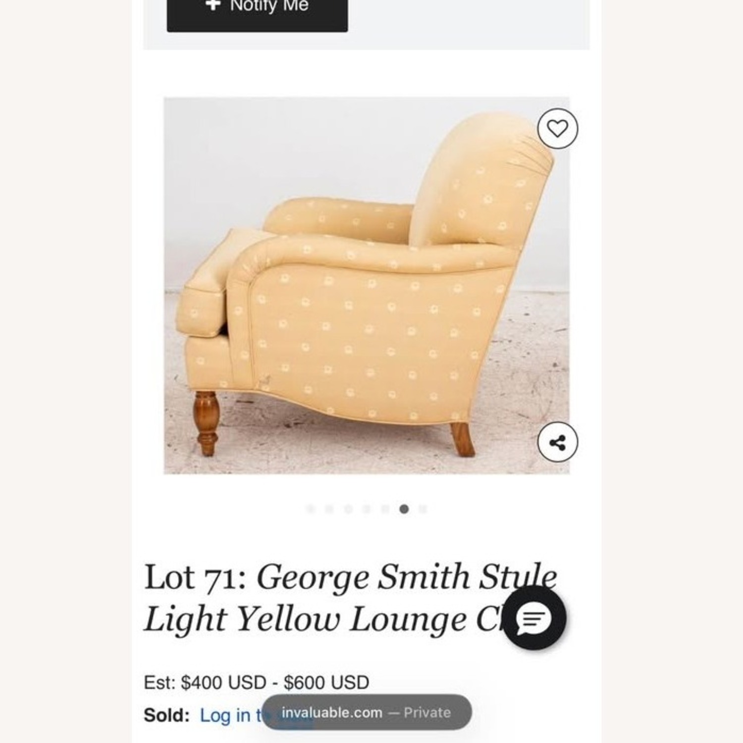 Vintage/Antique Finds Yellow Armchair - image-3