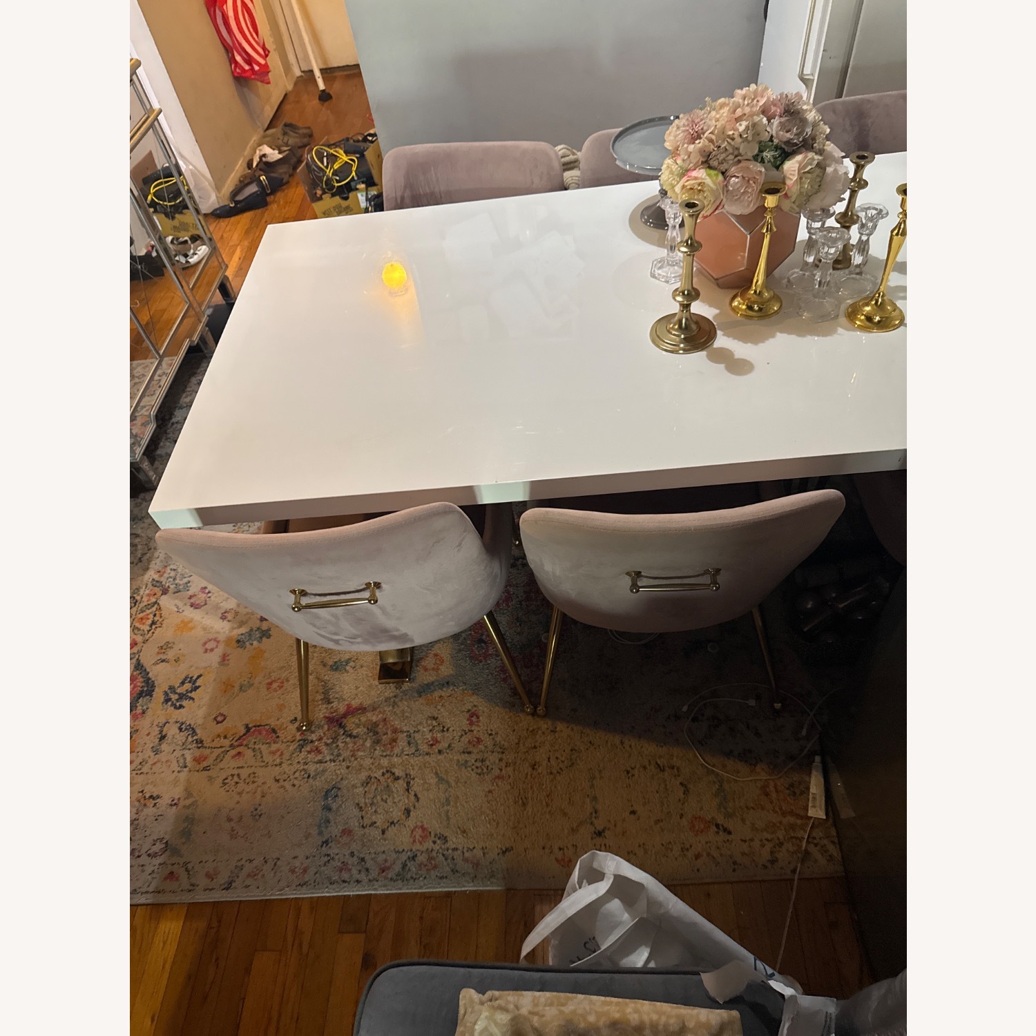 Overstock White Dining Table - image-12
