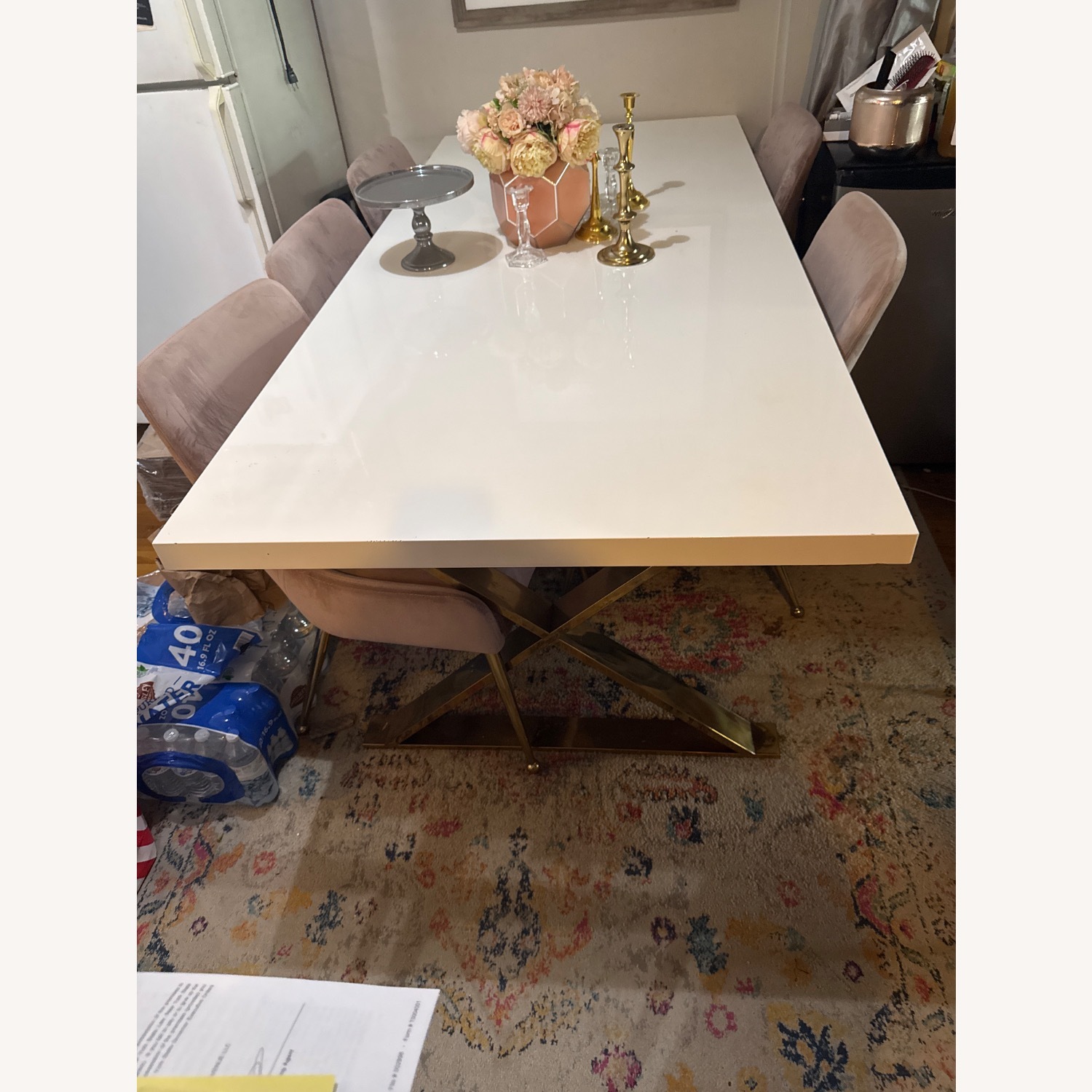 Overstock White Dining Table - image-9