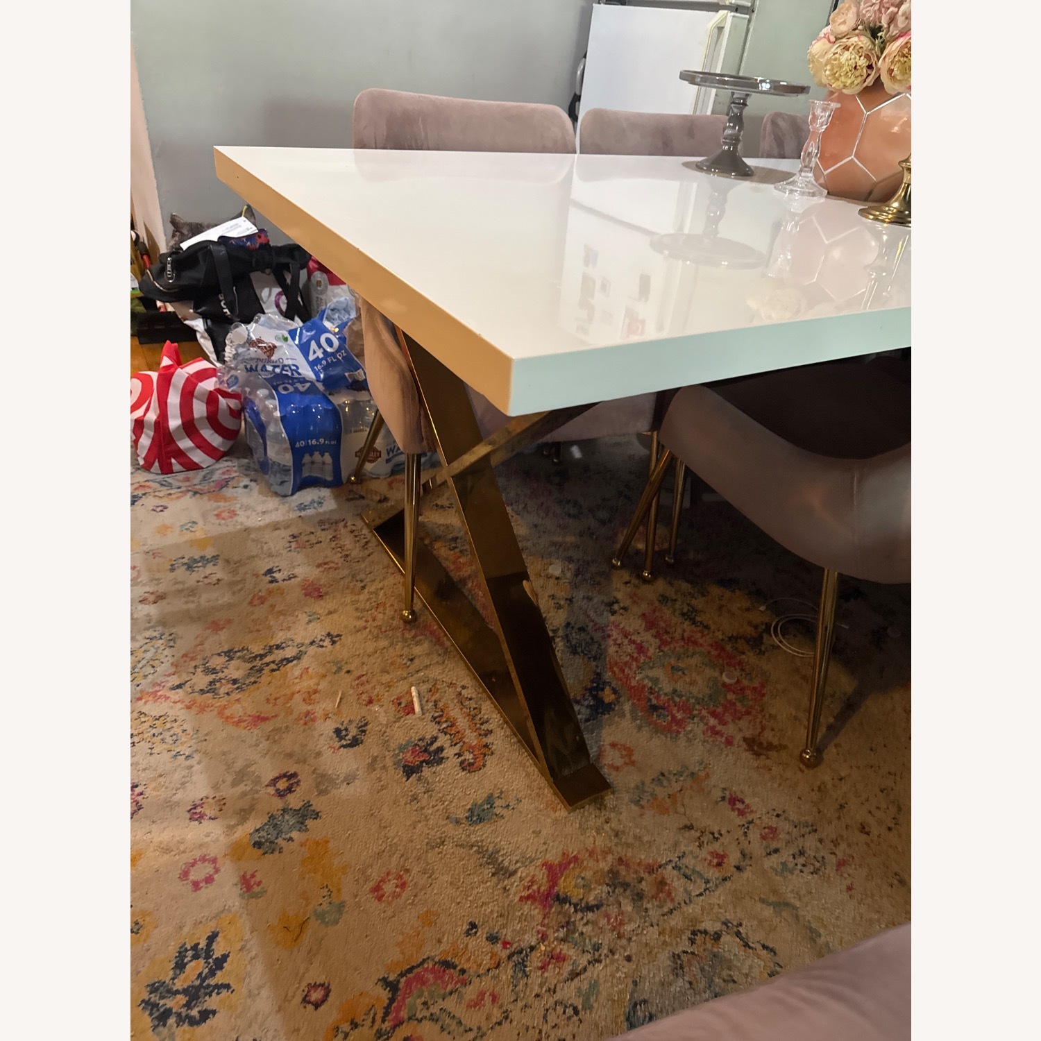 Overstock White Dining Table - image-3