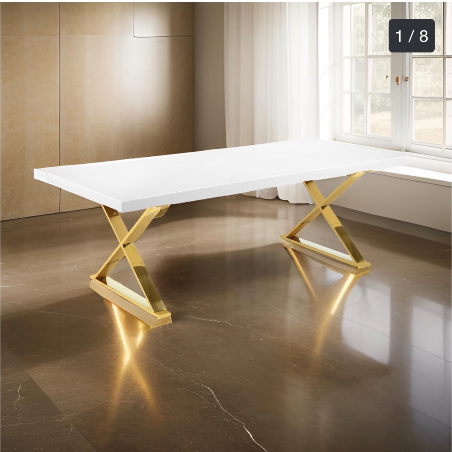 Overstock White Dining Table - image-1