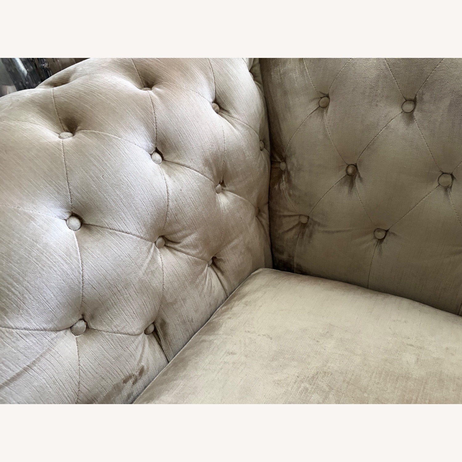 Z Gallerie Velvet Loveseat - image-4