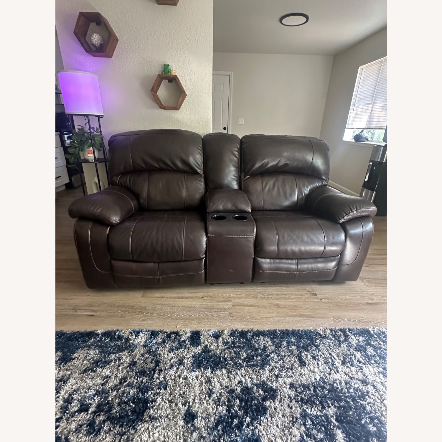 Ashley Furniture Hallstrung Dark Brown Loveseat - image-2