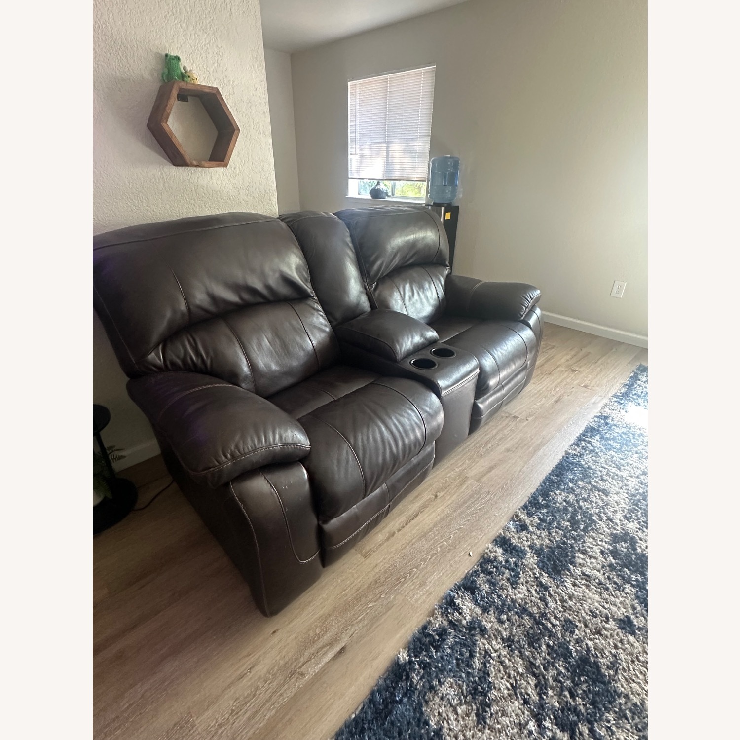 Ashley Furniture Hallstrung Dark Brown Loveseat - image-1