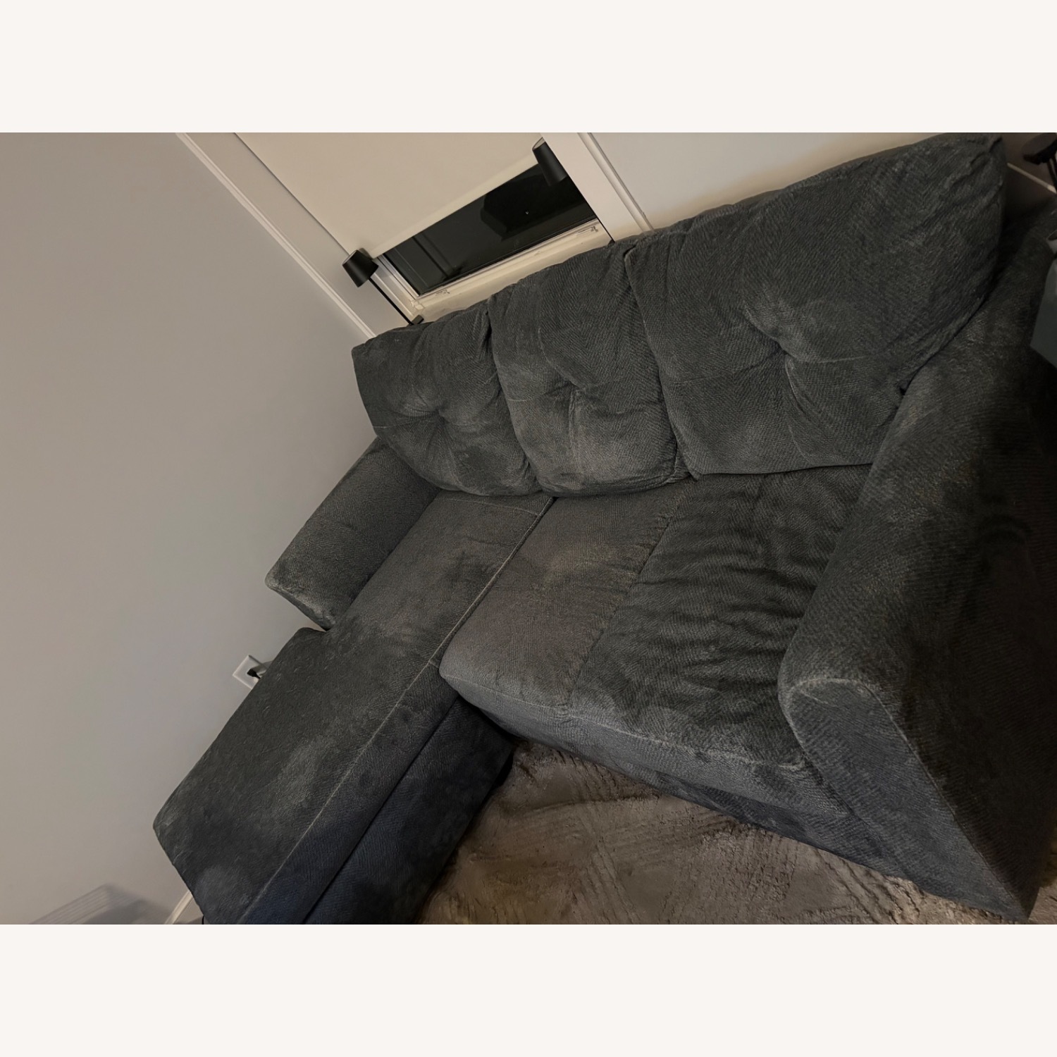 Bob's Discount Furniture Blue 2 Piece Sectional - image-2