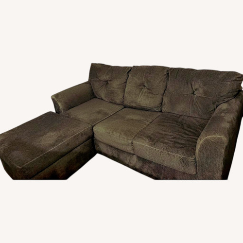 Used Bob's Discount Furniture Blue 2 Piece Sectional for sale on AptDeco