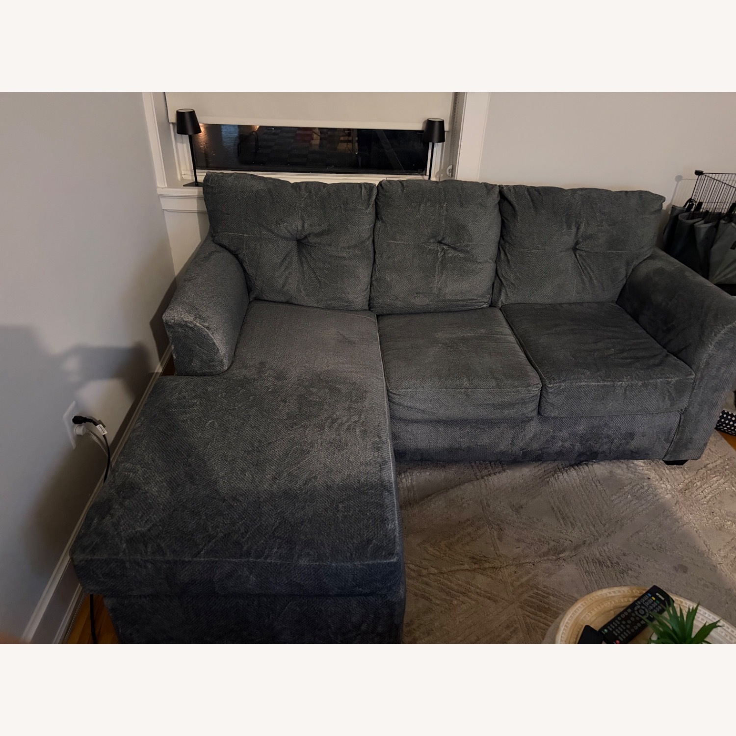 Bob's Discount Furniture Blue 2 Piece Sectional - image-3
