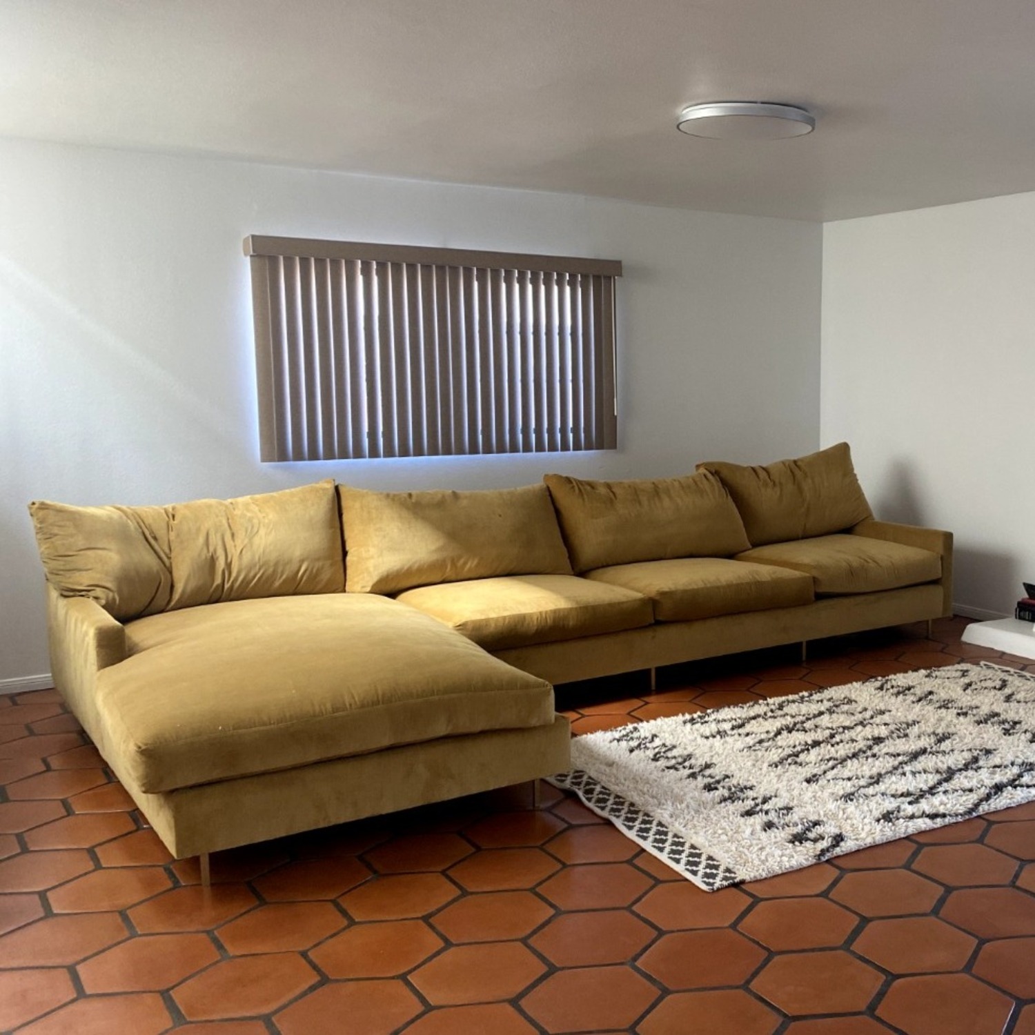 Vintage/Antique Finds Yellow 2 Piece Sectional - image-1
