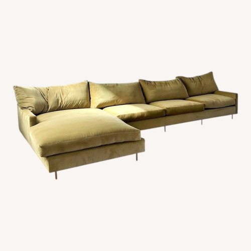 Used Vintage/Antique Finds Yellow 2 Piece Sectional for sale on AptDeco