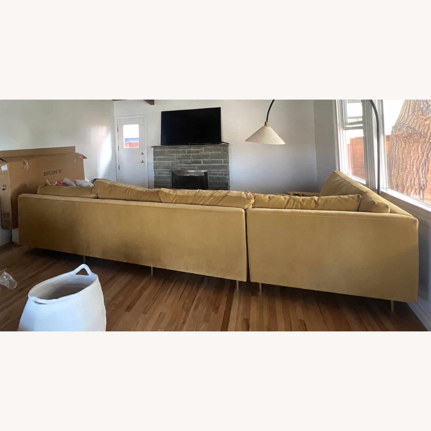 Vintage/Antique Finds Yellow 2 Piece Sectional - image-2