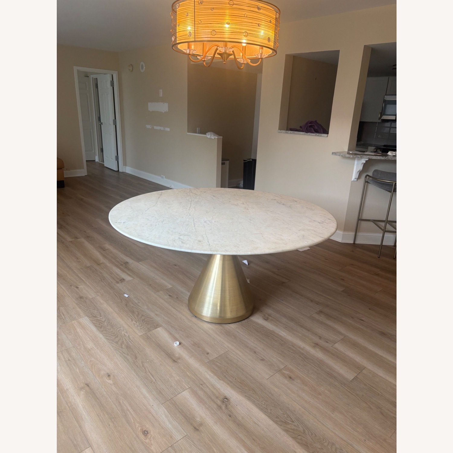 West Elm Silhouette Pedestal Oval Dining Table (60")  - image-2