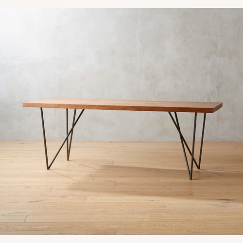 Used CB2 Dylan Dark Brown Wood Dining Table 80"x36" for sale on AptDeco
