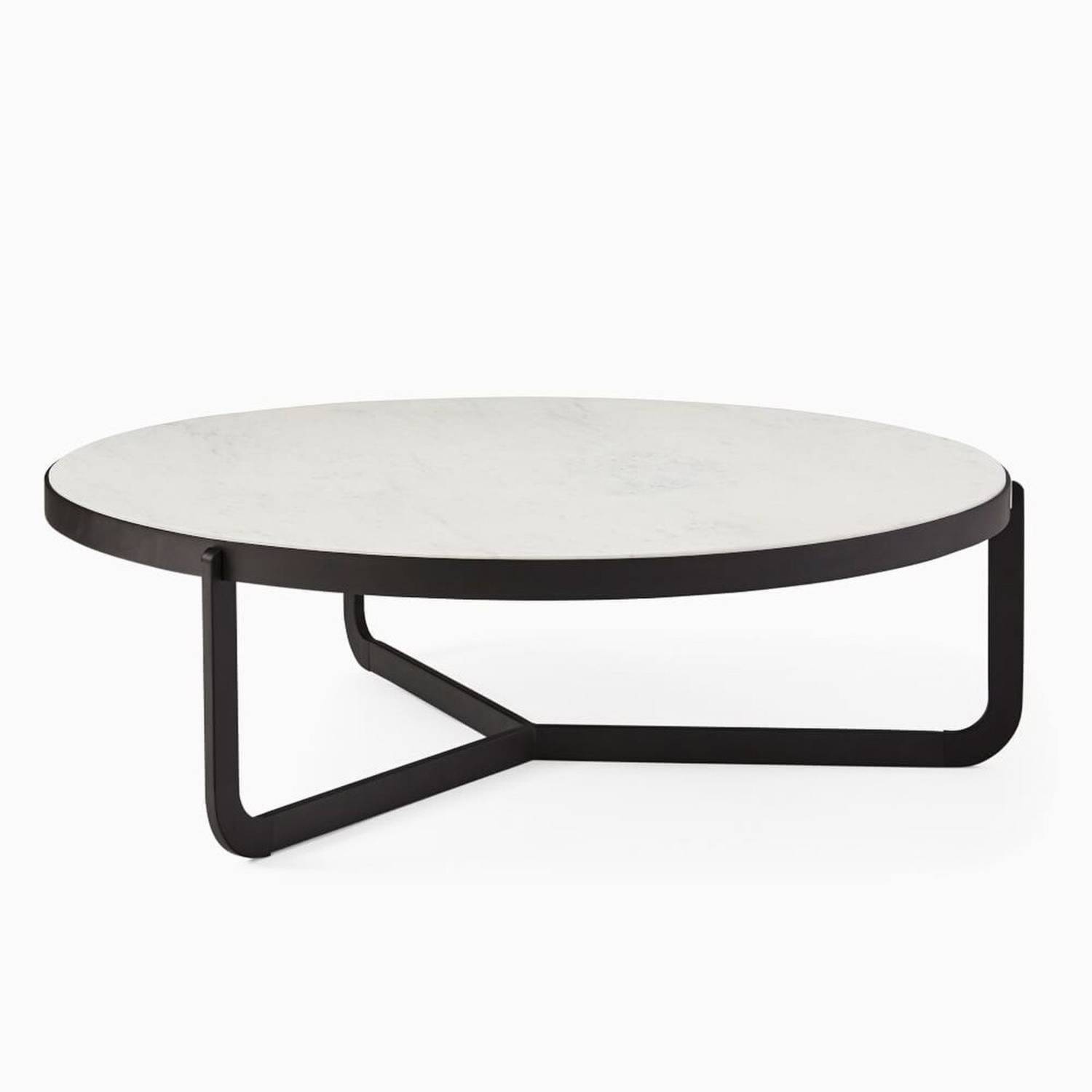 West Elm Mina 34” White Marble Coffee Table - image-5