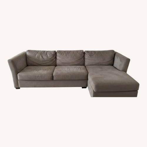 Used Sofa Express Light Brown 2 Piece Sectional for sale on AptDeco