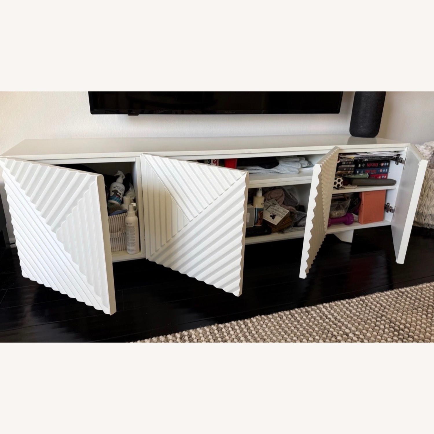 West Elm Rosanna Ceravolo 68" White Media Storage - image-3