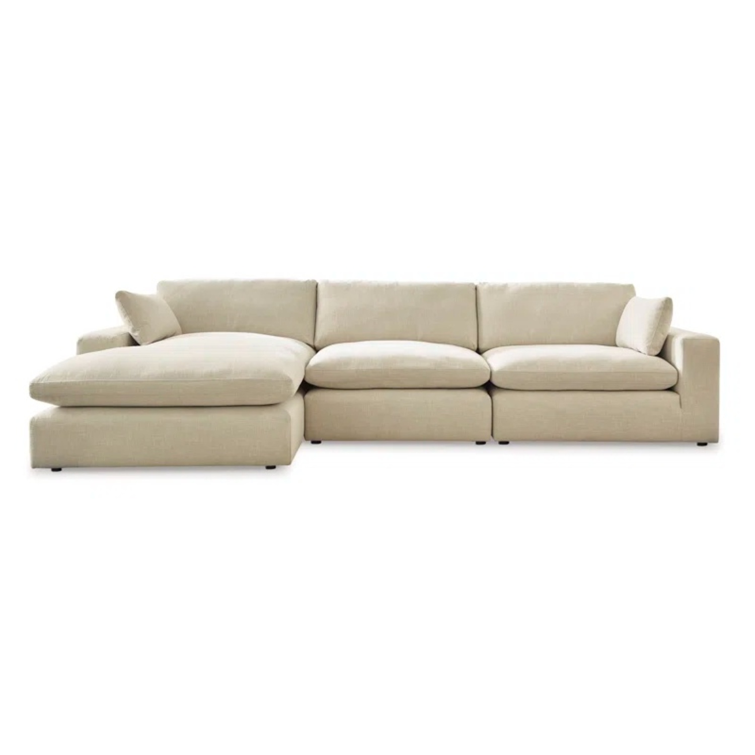 Elyza Linen 3pc Sectional Sofa w/ RAF Corner Chaise - image-5