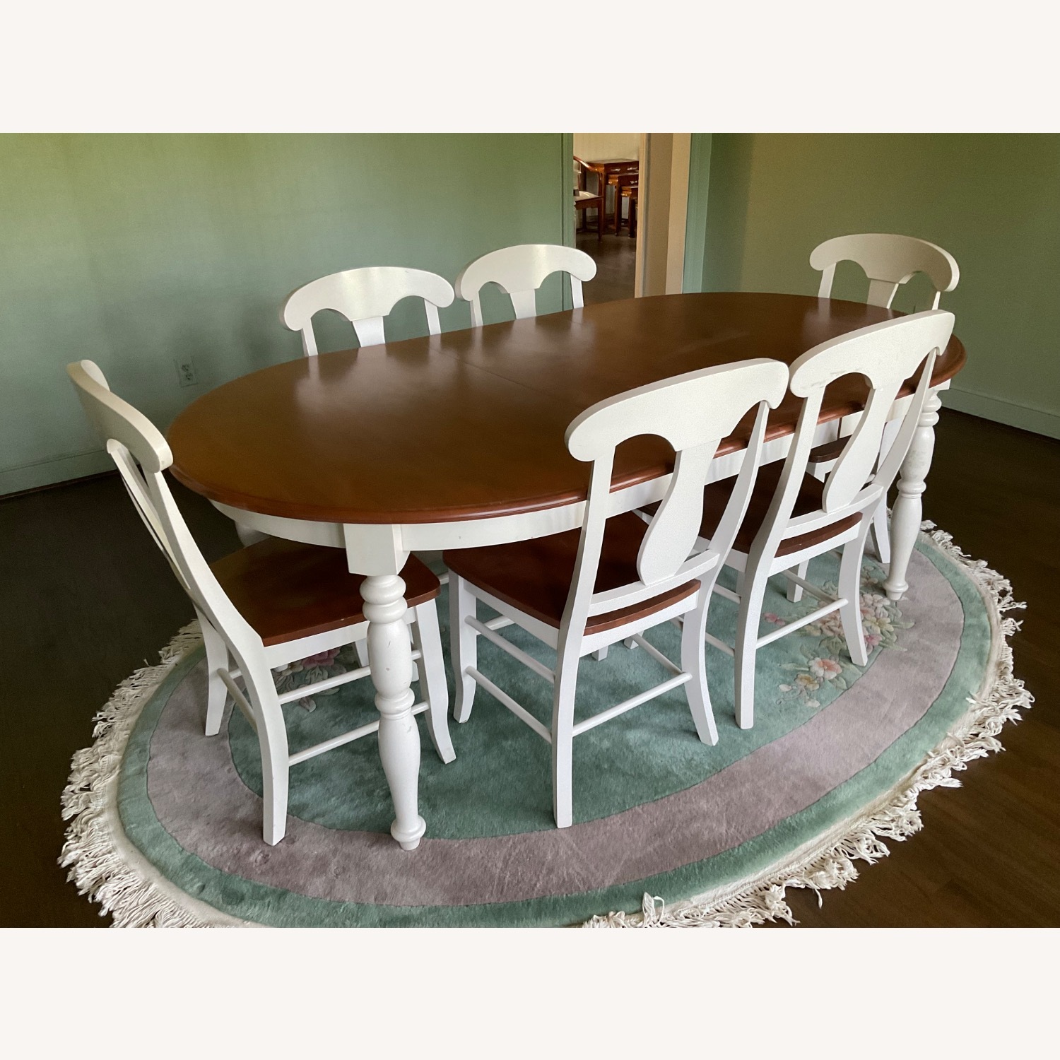 Elegant Wood Dining Table With 6 Chairs - image-1