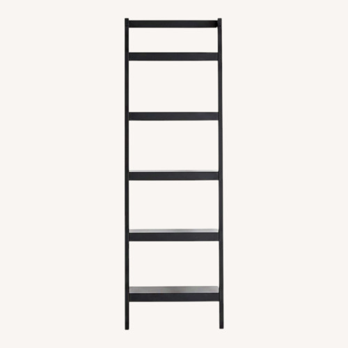 Used Crate Barrel Sawyer Black Leaning 24.5" Bookcase for sale on AptDeco