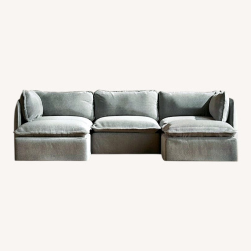 Used Anabei Light Gray Fabric 3+ Piece Sectional for sale on AptDeco