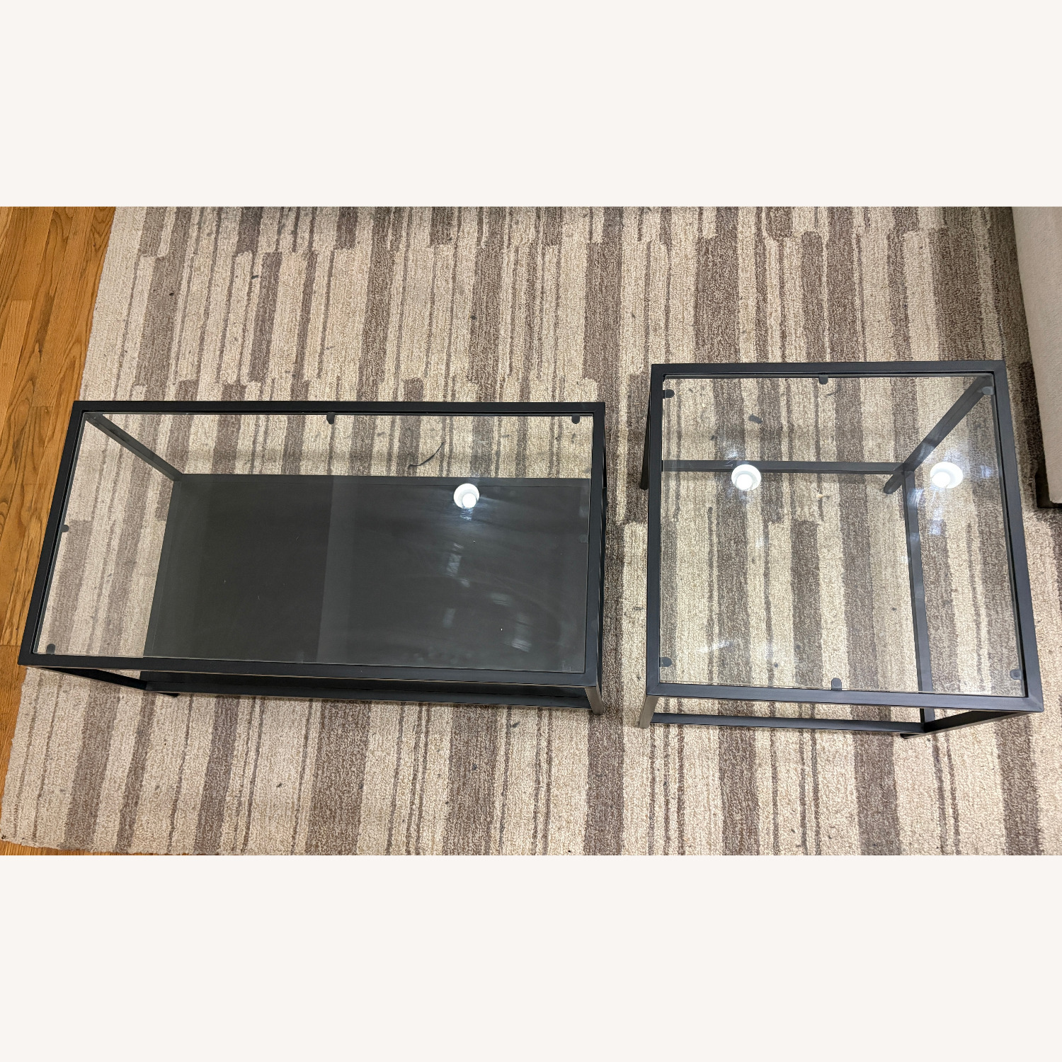 Two-Part Glass Coffee Table - image-3
