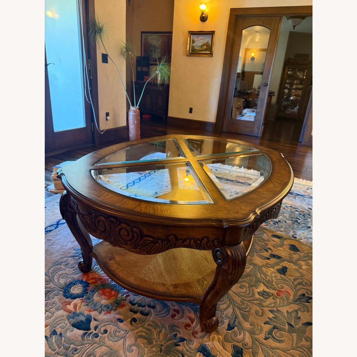 Dark Brown Coffee Table - image-1