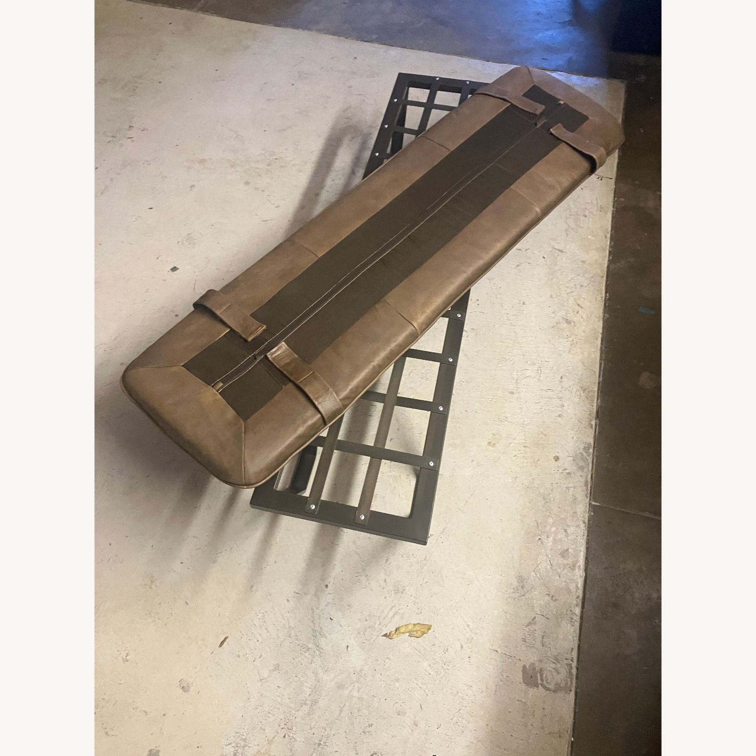 Four Hands Darrow Dark Brown Leather Bench - image-4