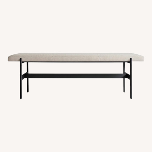 Used Blu Dot Leather Day Bench for sale on AptDeco