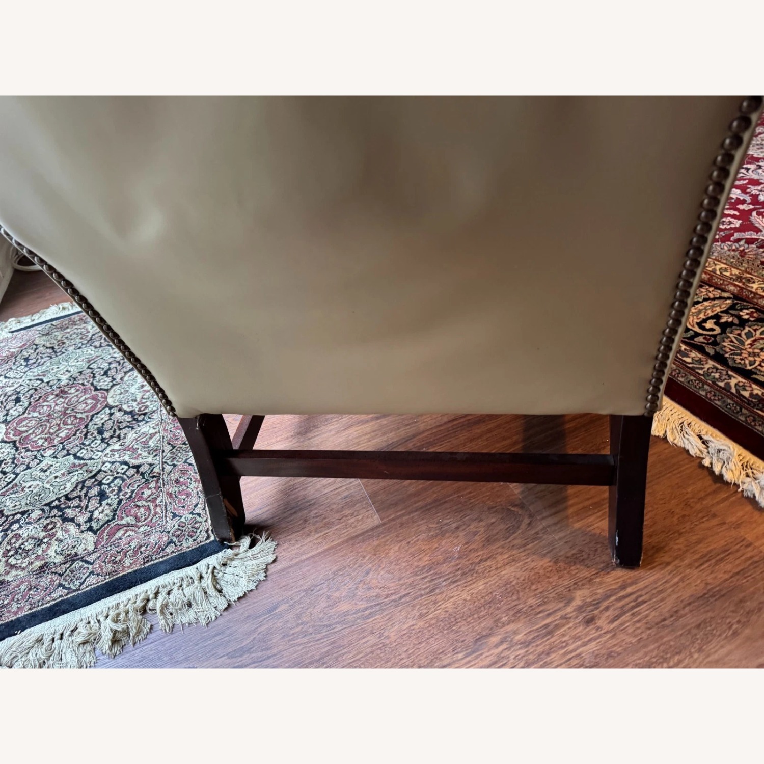 Vintage/Antique Natural Leather Armchair - image-8