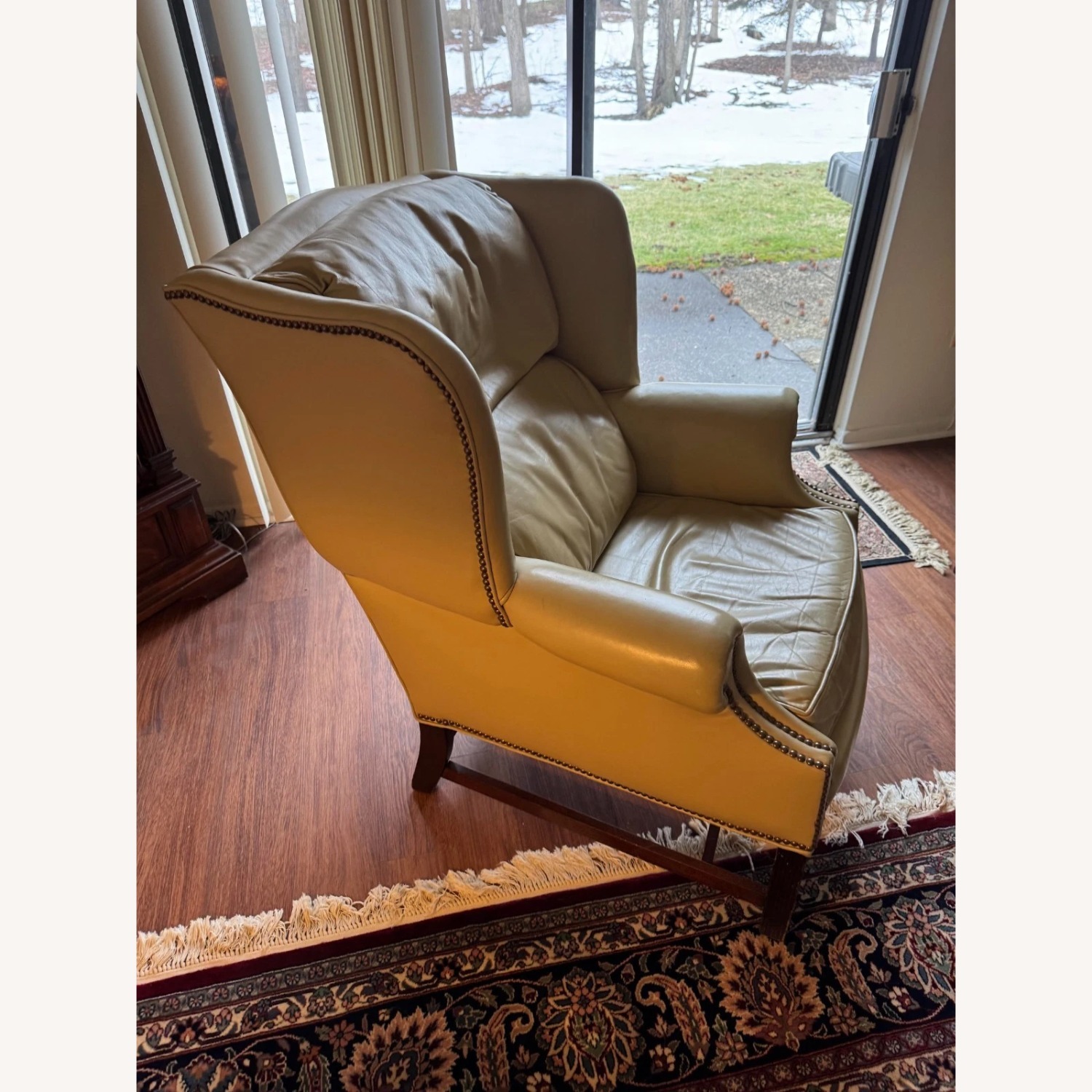 Vintage/Antique Natural Leather Armchair - image-3