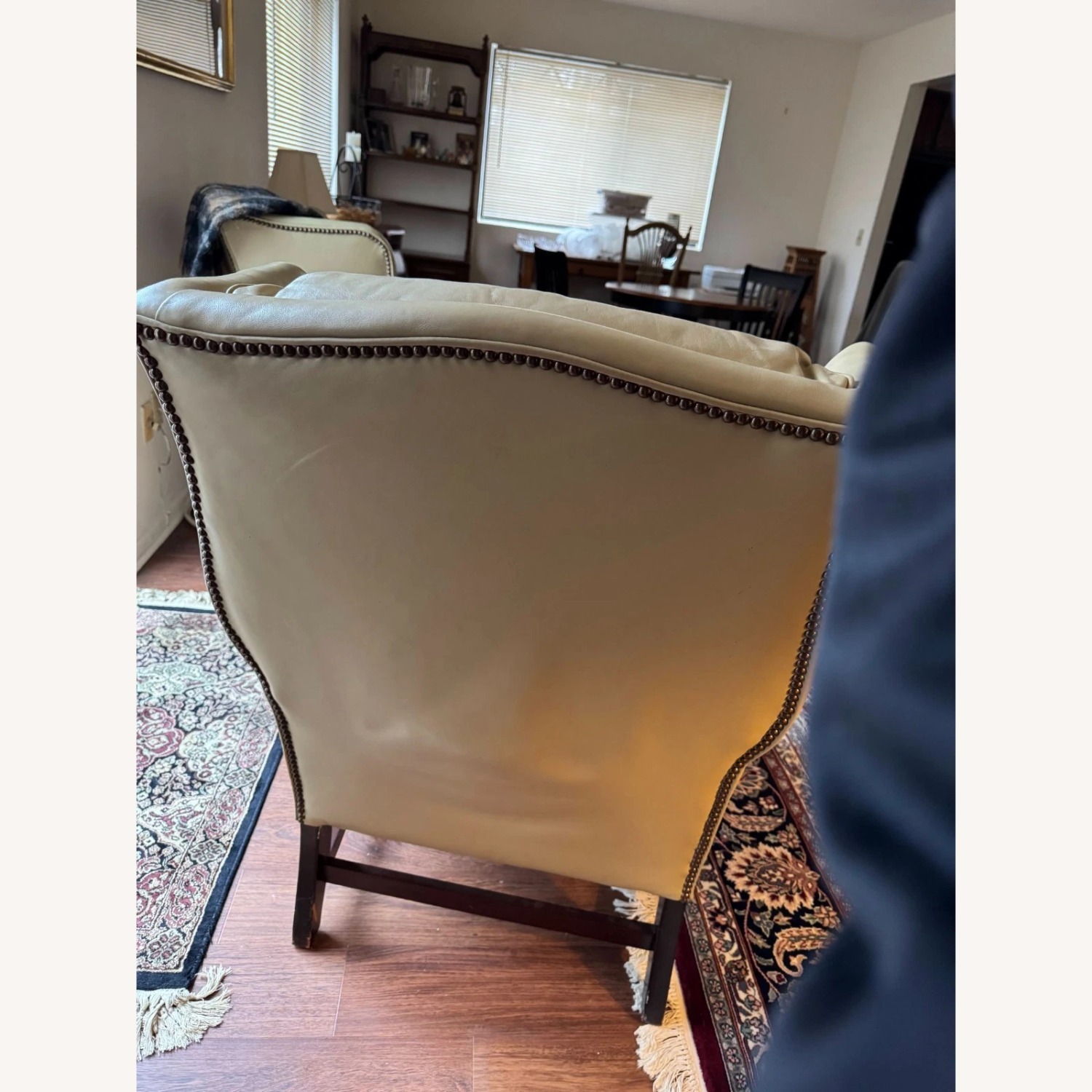 Vintage/Antique Natural Leather Armchair - image-9