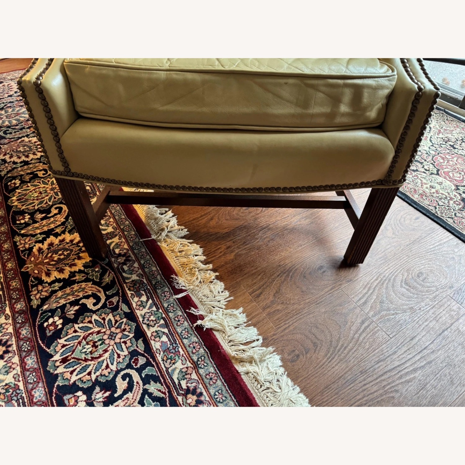 Vintage/Antique Natural Leather Armchair - image-6