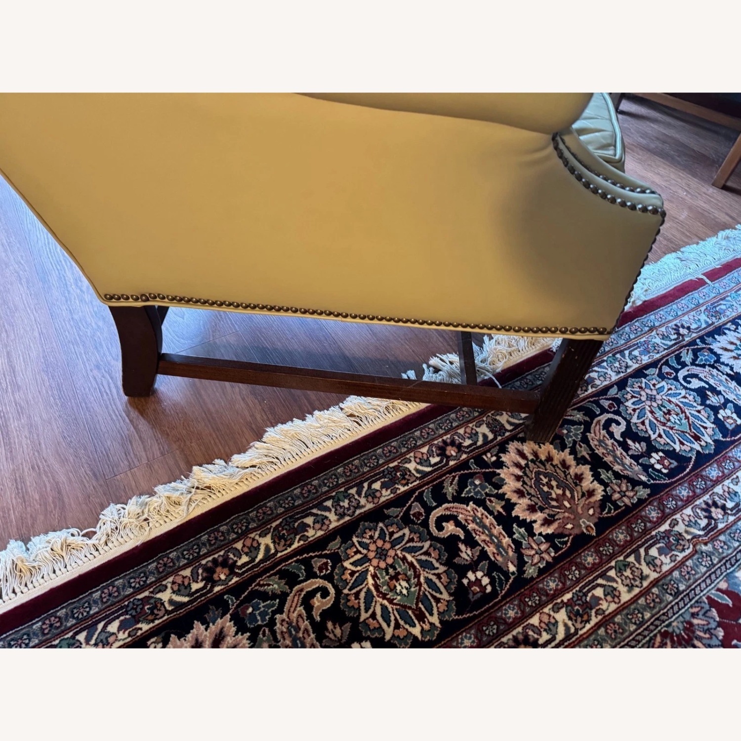 Vintage/Antique Natural Leather Armchair - image-7