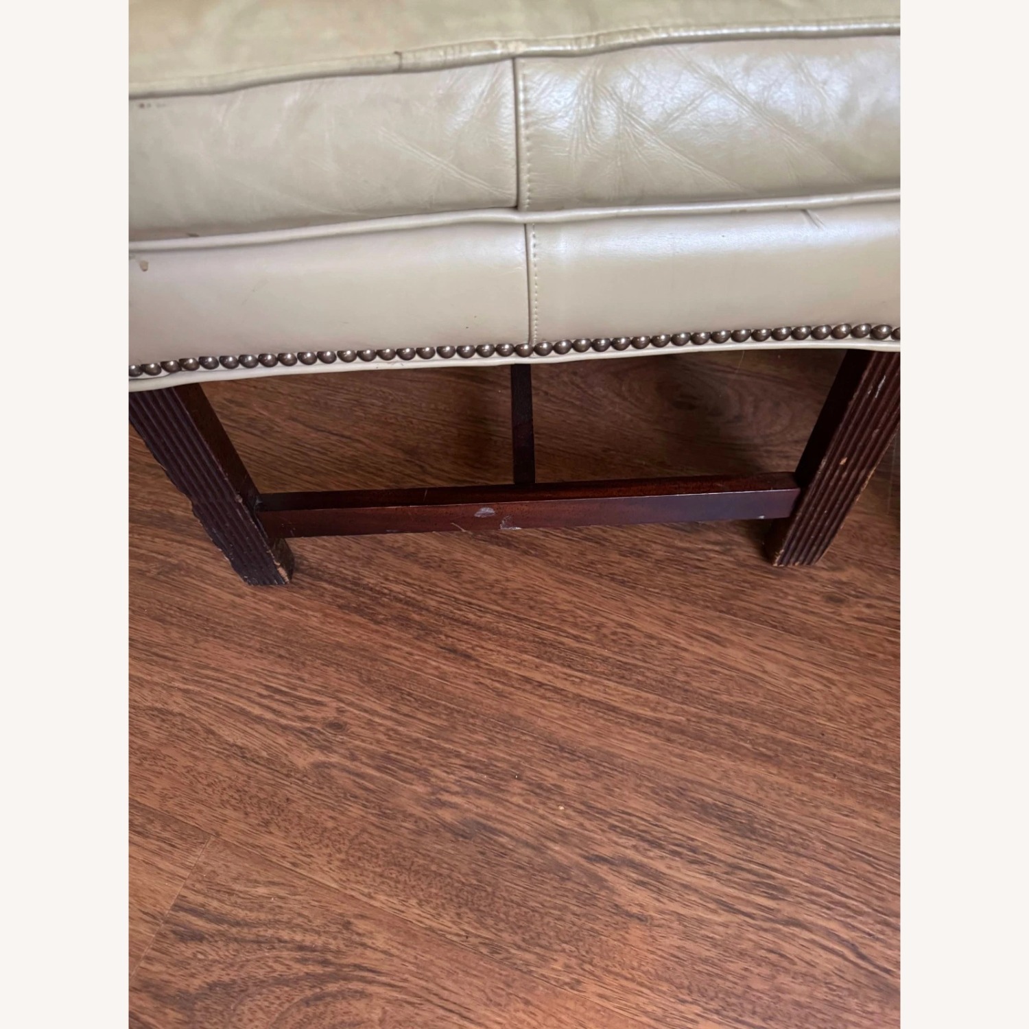 Vintage/Antique Natural Leather Armchair - image-12