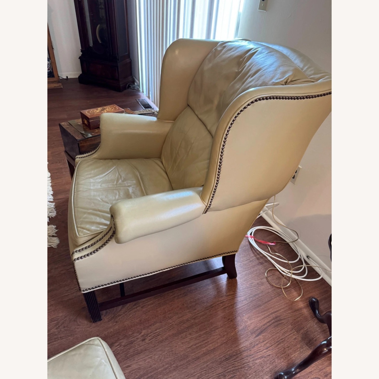 Vintage/Antique Natural Leather Armchair - image-4