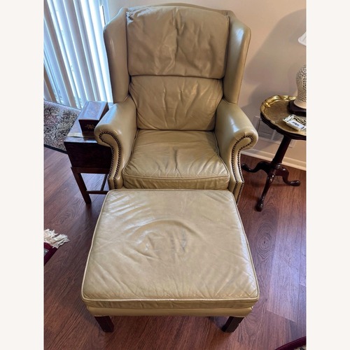 Used Vintage/Antique Natural Leather Armchair for sale on AptDeco