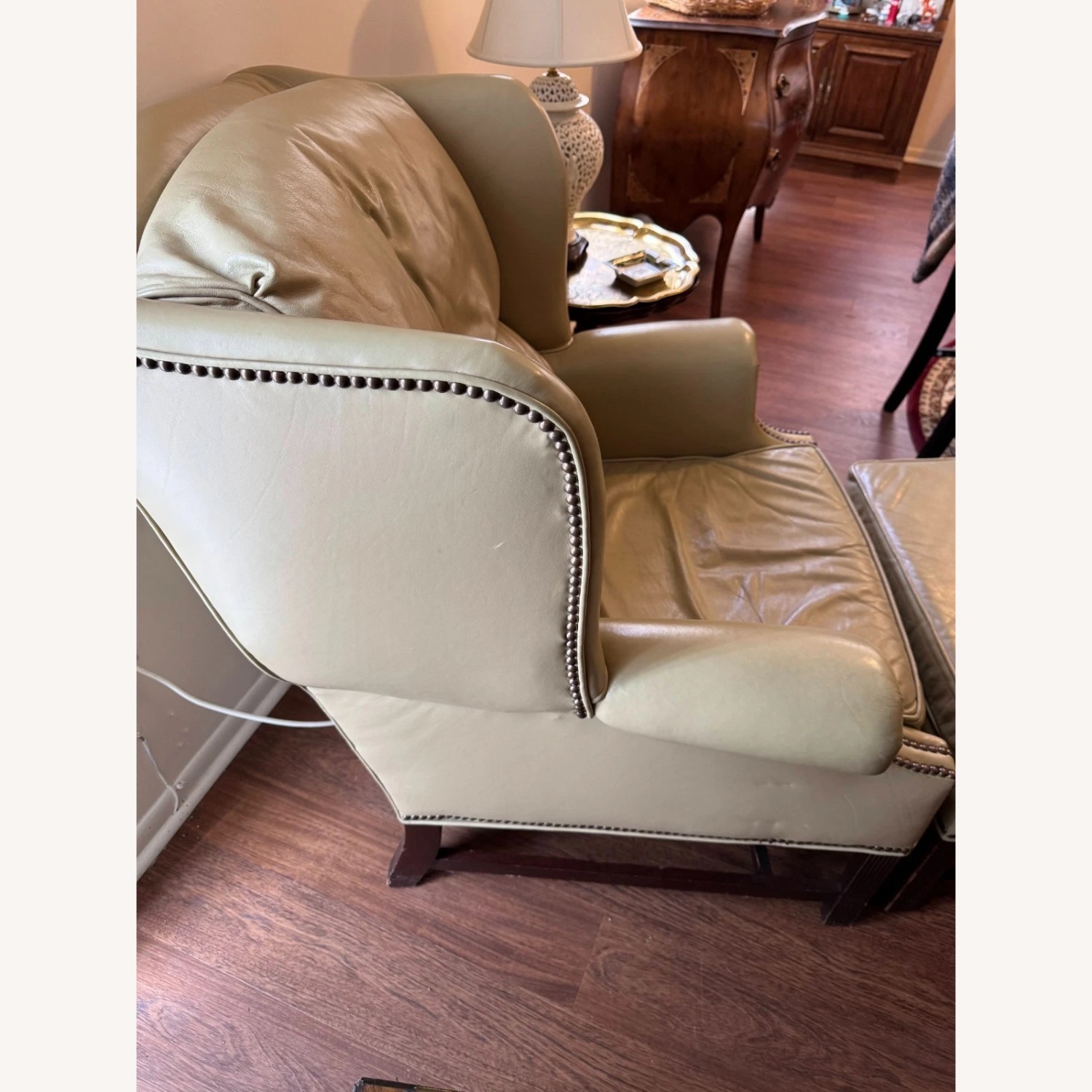 Vintage/Antique Natural Leather Armchair - image-2