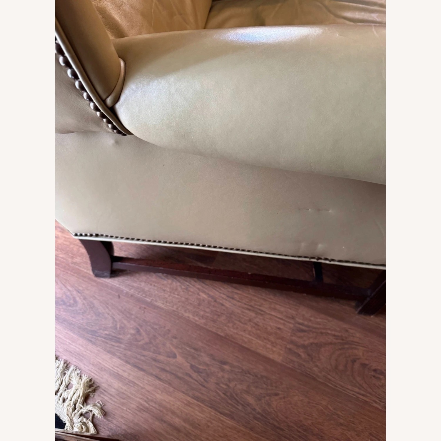 Vintage/Antique Natural Leather Armchair - image-15