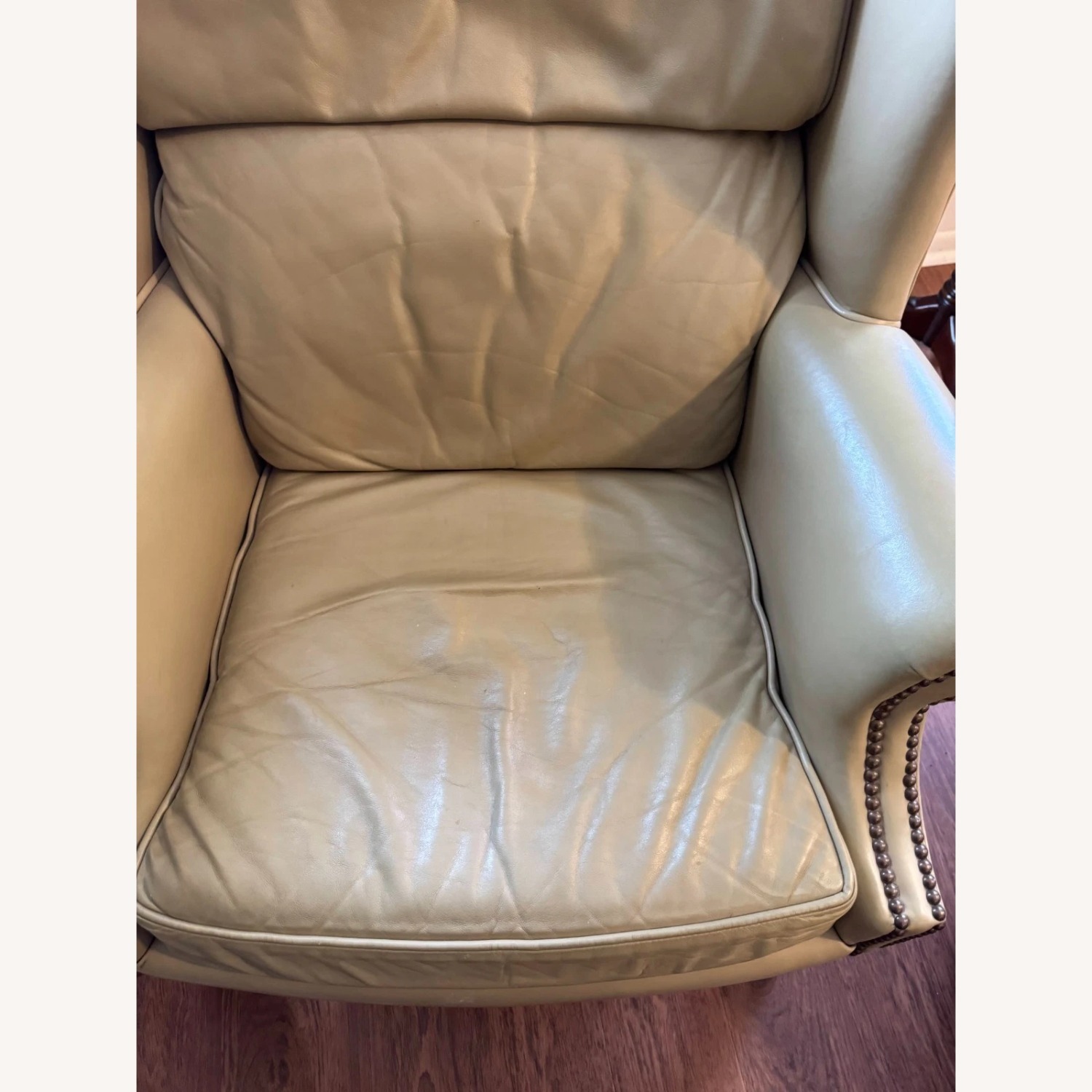 Vintage/Antique Natural Leather Armchair - image-6