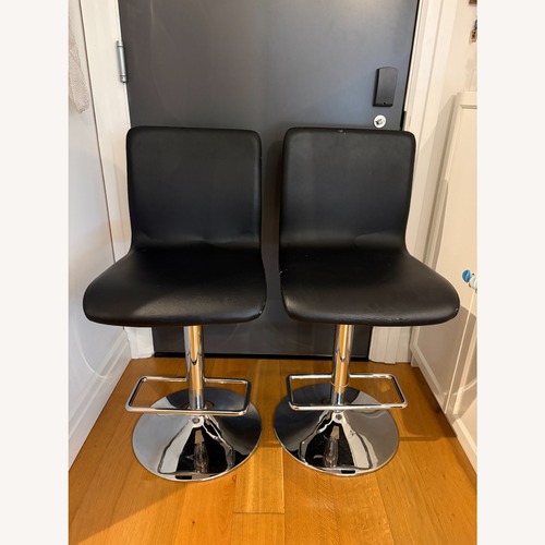 Used BoConcept Siena Black Faux Leather Stools for sale on AptDeco