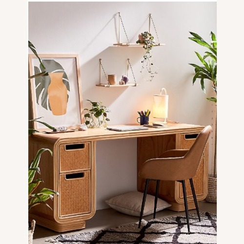 Used Urban Outfitters Ria Rattan Desk for sale on AptDeco